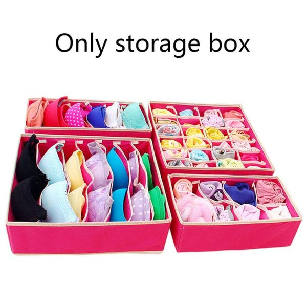 

storage drawers 4pcs non-woven underwear box multi-size cloth fabric scarfs socks organizer separate wardrobe drawer design portable