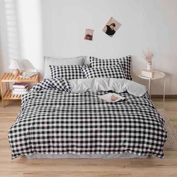 

bedding sets cartoon grey lucky pig style bed linens 3/4pcs soft comfortable duvet cover sheet pillowcase  king size 2 personnes
