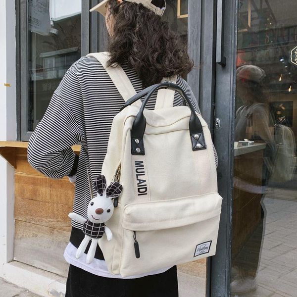 

high student school bags for teenage girls backpack women bookbags lightweight canvas bag female teen schoolbag