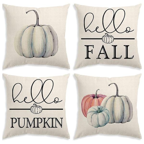 

pillow case fall covers 18x18 set of 4 for autumn decoration decor pumpkin pillows decorative throw