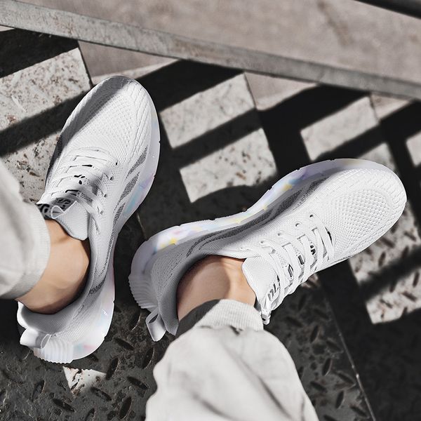 

flat mesh spring and fall men women running shoes jogging trainers walking sports sneakers hiking outdoor lawn