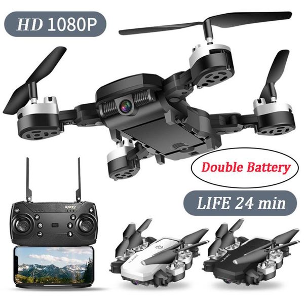 

drone selfie wifi fpv gps 1080p hd camera double battery foldable rc quadcopter drones
