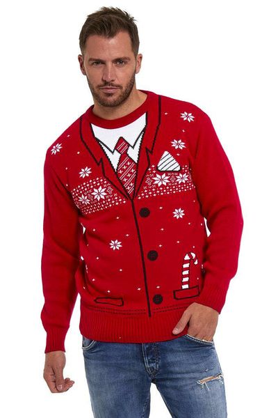 Natale Pullover Uomo Inverno Natale Casual O-Collo Maglione Uomo Colorblock Stampa Streetwear Uomo Abbigliamento Oversize Ropa Hombre 210524