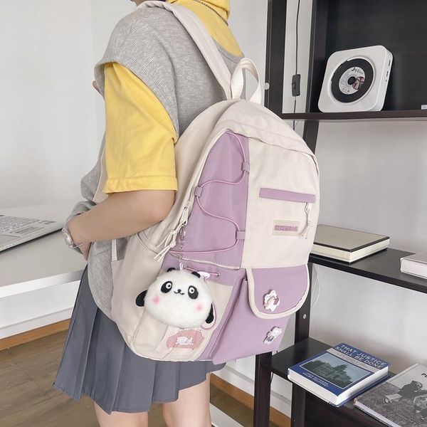 

backpack joypessie kawaii women girls cute cotton bookbag rucksack fashion patchwork travel mochila college lapschoolbag