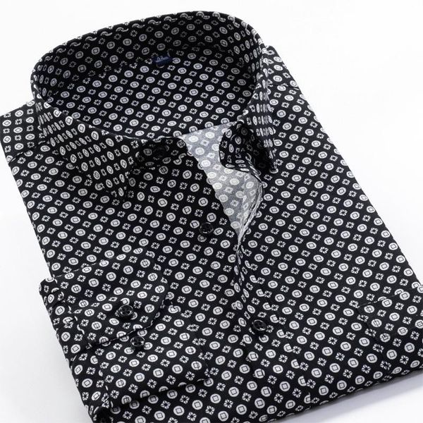 

men's casual shirts 6xl 7xl 8xl 9xl 10xl large size flower print fashion long sleeve shirt 2021 spring youth brand 24 colors, White;black