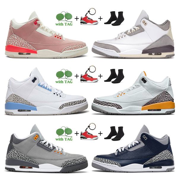 

2021 fashion womens sneakers mens basketball shoes jumpman iii rust pink a ma maniere unc laser orange cool grey georgetown midnight navy tr