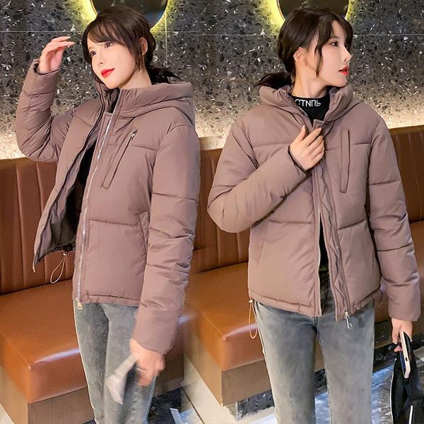 

women's jackets 2021 casual cotton padded clothes, Black;brown