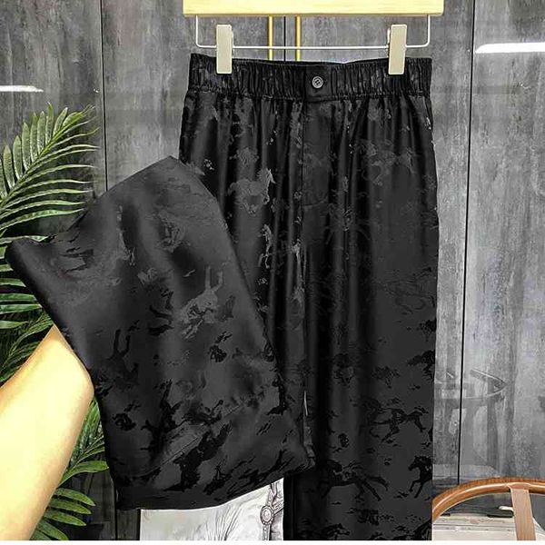 

pants trousers knock out the shape of j-grade king series ~ wear straight chopsticks leg jacquard casual , female k0166, Black;white