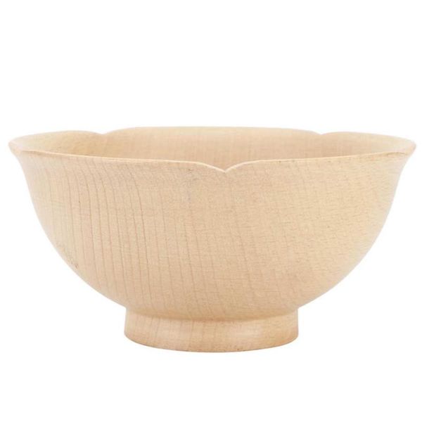 

bowls fruit plate bowl round heat insulation wood rice anti- spice condiments container tableware kitchen