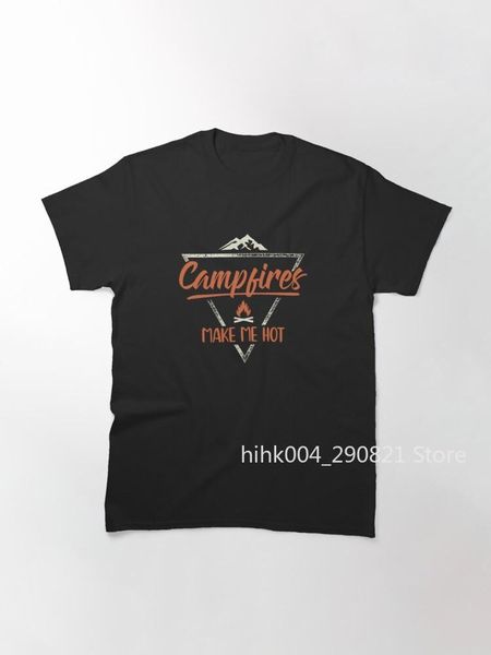 

men's t-shirts campfires make me funny camping design classic t-shirt, White;black