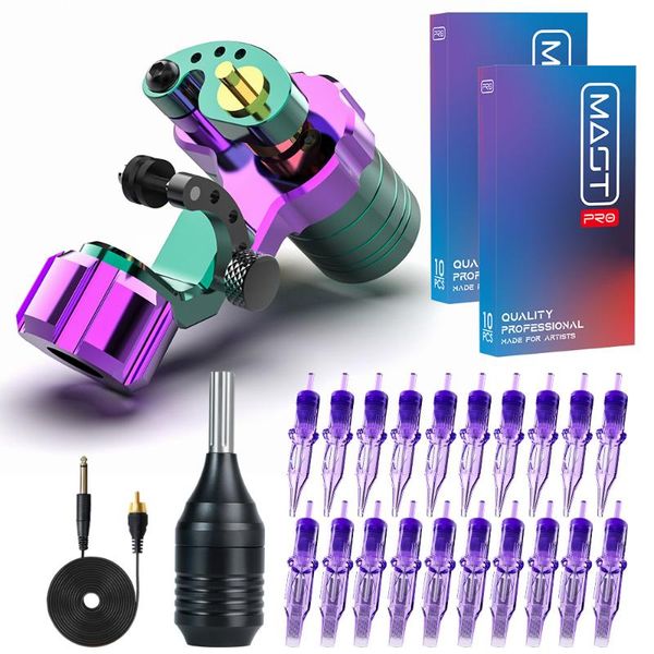 

falcon rca rotary tattoo machine powerful coreless motor makeup supplies set with alloy grip pro cartridge needles kit guns kits