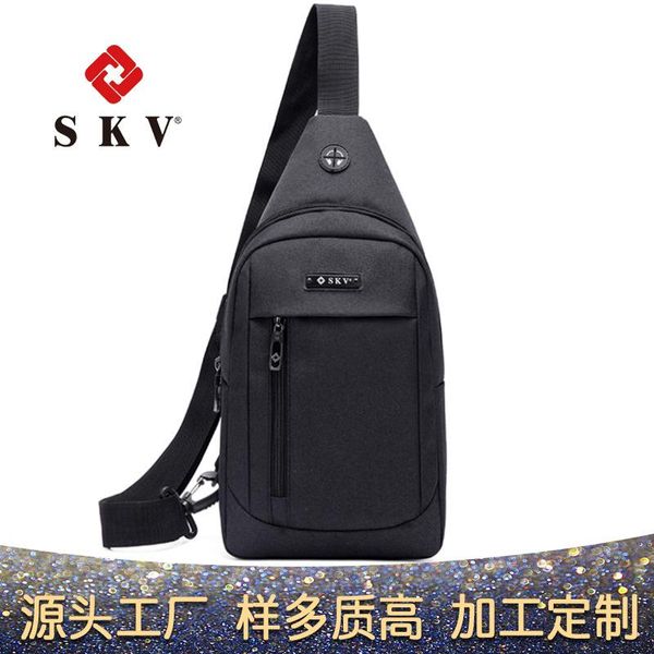 

backpack chest bag men's fashionable messenger canvas light leisure foreign trade anti theft single shoulder