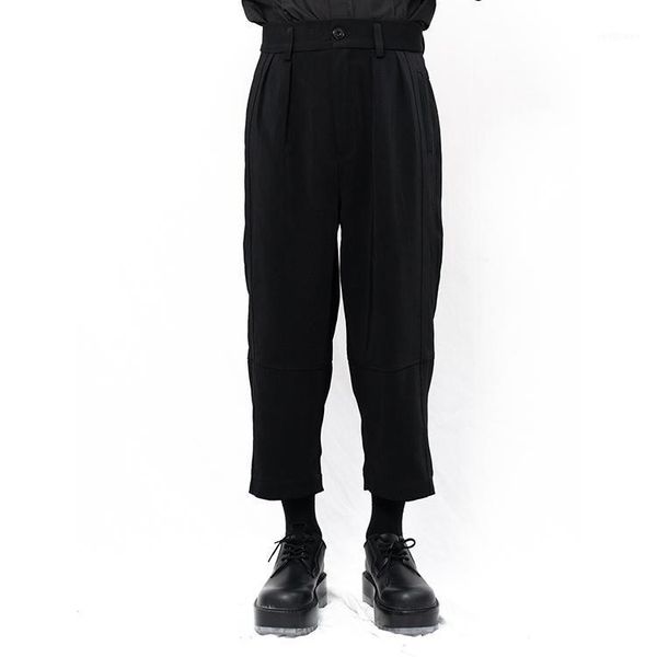 

men clothing hair stylist fashion casual ninth pants simple classic plus size costumes 27-46 men's, Black