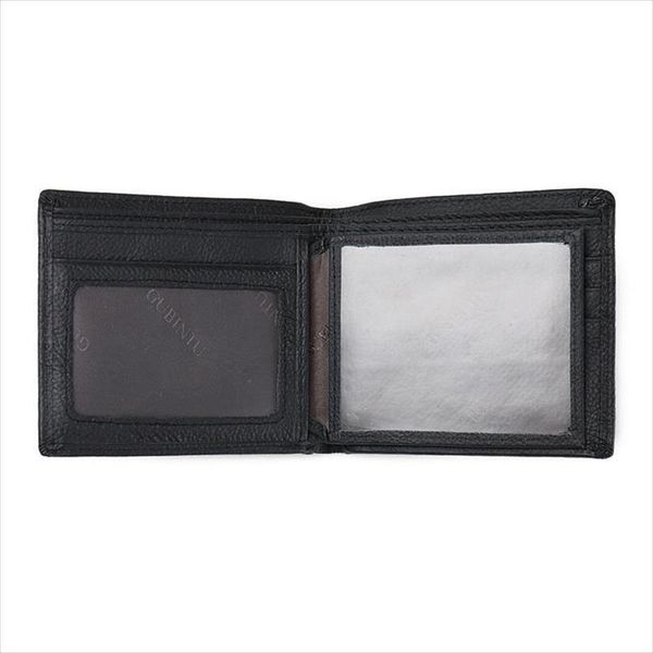 

rfid genuine leather men wallets card holder short solid simple design brand for, Red;black