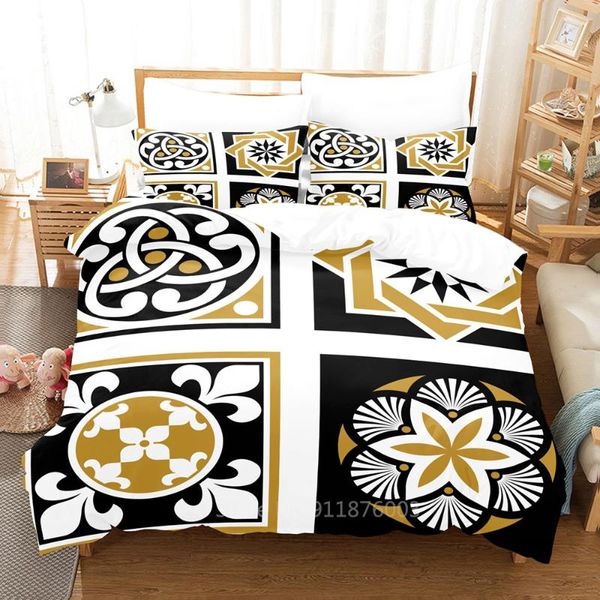 

bedding sets bohemian style comforter set printing bed duvet cover  king quilt pillow cases home textile 3pcs