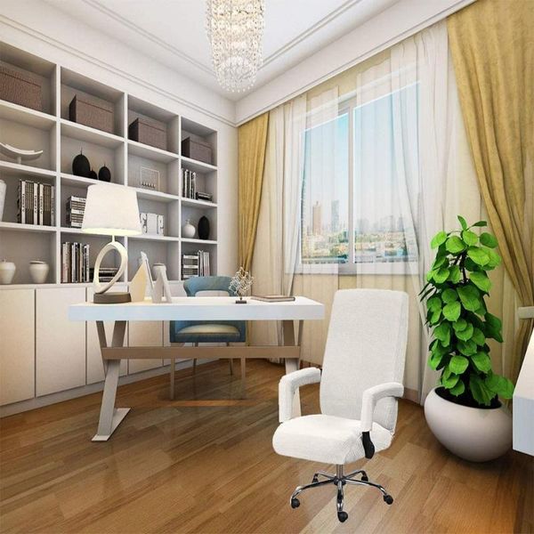 

office chair cover, high elastic durable comfortable computer zipper cover with 2 armrest covers