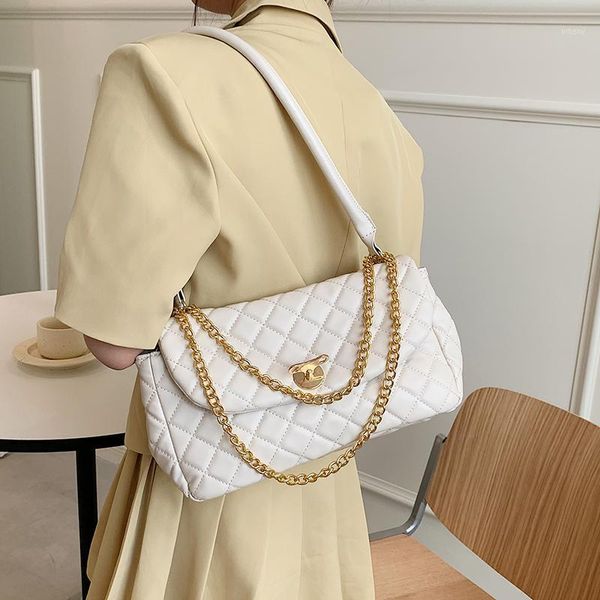 

evening bags lingge pu leather shoulder for women 2021 chain design simple lady small handbags luxury trends good quality1