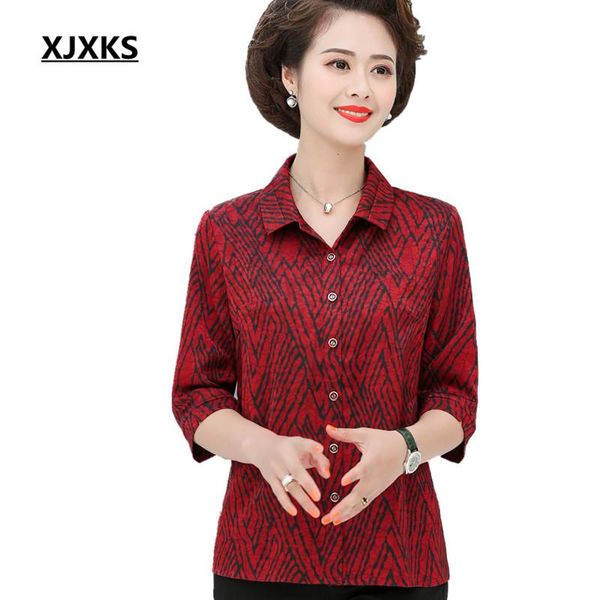 

women's blouses & shirts xjxks 2021 spring summer women blouse loose large size fashion lapel single-breasted cardigan, White