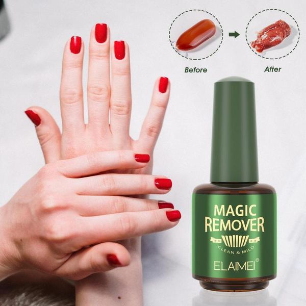 

nail gel magic remover polish within 3-5 mins peel off varnishes base coat without soak water odor free, Red;pink