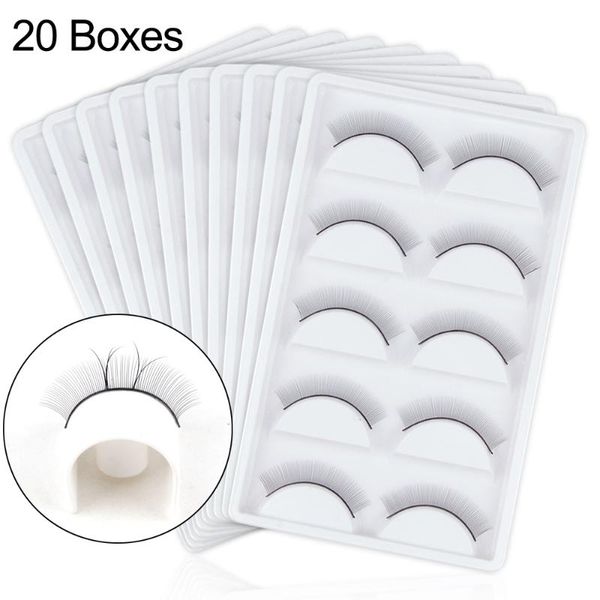 

false eyelashes 5/10/15/20boxes training lashes beginner practice eyelash extension natural volume soft individual makeup tools