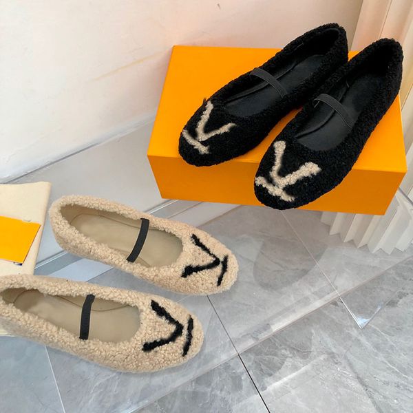 

ladies casual shoes wool leather printing fashion luxury womens comfortable designer flat loafers with box size:35-40, Black