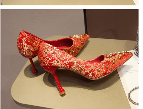 

women's shoes spring and autumn high fine heel pointed end @k38, Black