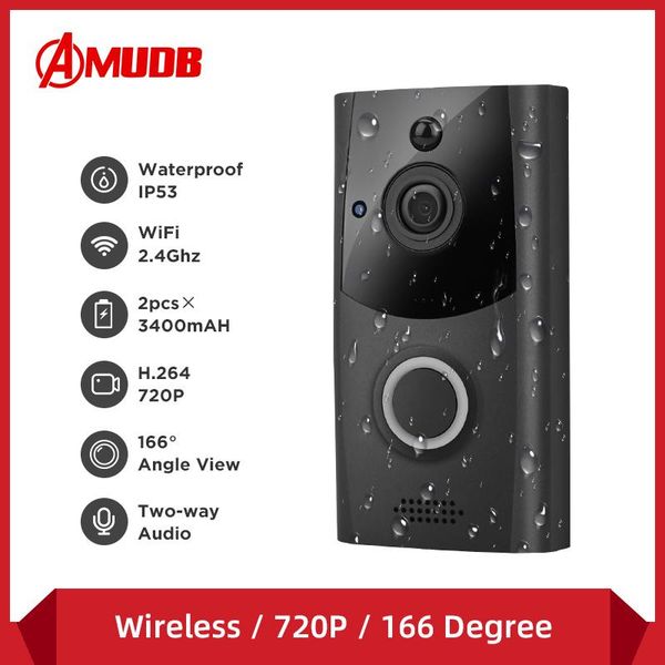

doorbells amudb waterproof smart wifi video doorbell camera visual intercom night vision ip door bell wireless security