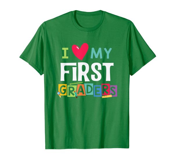 

i love my first graders t shirt 1st grade teacher shirts, White;black