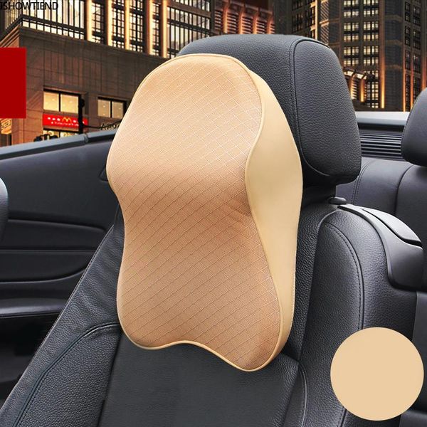 

seat cushions 1pc memory neck cushion natural fiber pain relief foam pillow universal automotive cotton car headrest vehicle rest