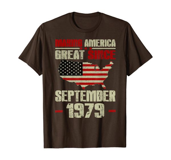 

making america great since september 1979 shirt 40 years old, White;black