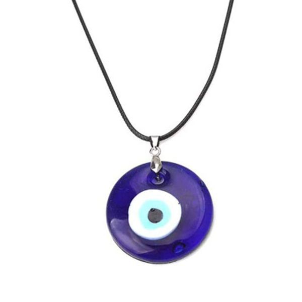 Moda 30mm Evil Eye Pingentes Colares Para Mulheres Homens Turquia Olhos Azuis Colar da Sorte Gargantilha Acessórios Jóias