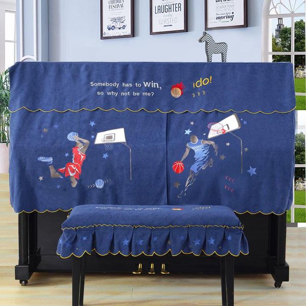 

other household sundries full piano dust cover with stool style contains cartoon blue space basketball slam dust-proof half covers