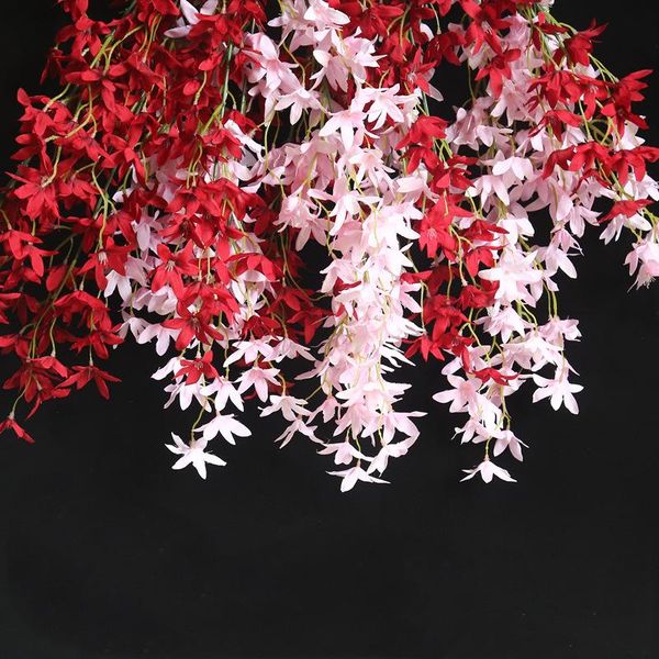 

decorative flowers & wreaths artificial flower branch silk moth orchid butterfly for diy house wedding festival home decoration