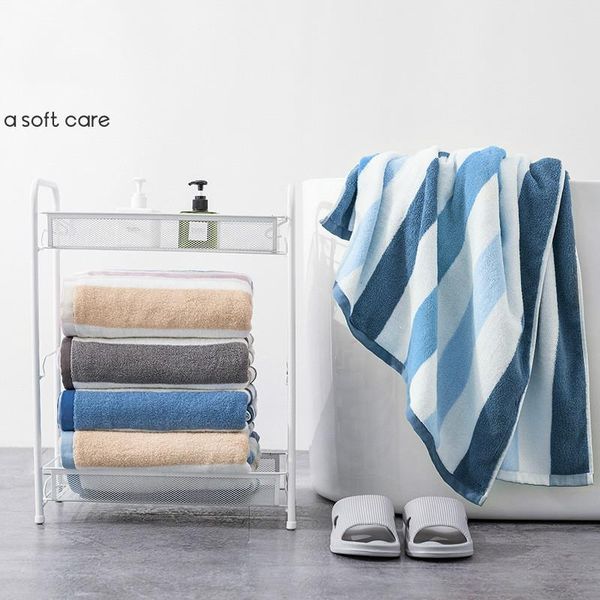 

towel 90x180cm large cotton bath for adults stripe sauna beach