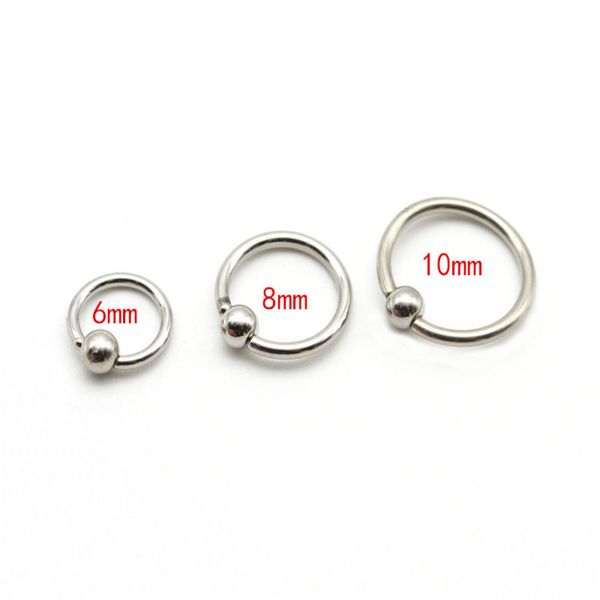 16g 316L Edelstahl Captive Hoop Perlen Ringe BCR Augenbraue Tragus Nase Nippel Ring Bar Lippen Körper Piercing Schmuck für Frauen