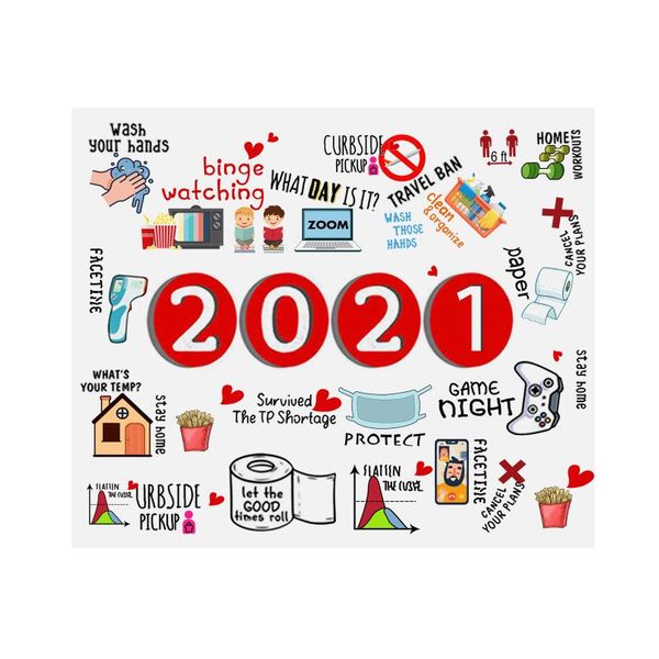 

blankets 2021 year's eve blanket, warm cartoon printing quilt