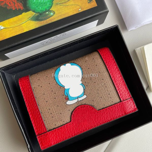 

2021 famous love cardholder women double g card holders luxury leather canvas luxury classic retro wallet mini bank card bag card holders ze, Brown;gray