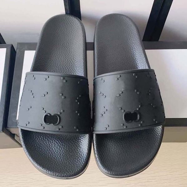 

classic slipper sell well rubber sandals slides floral brocade men women fashion slippers red white gear bottoms casual by shoe10 1-19, Black