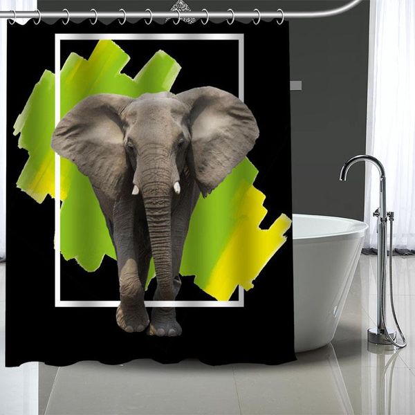 

elephant custom pattern polyester bath curtain waterproof shower curtains diy screen printed for bathroom