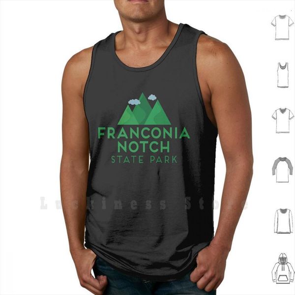 

franconia notch state park men mountain tank vest sleeveless, White;black