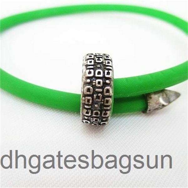 

thiodo ciod rubber bracelet nail breath green accessory mens women 's xvvm, Black