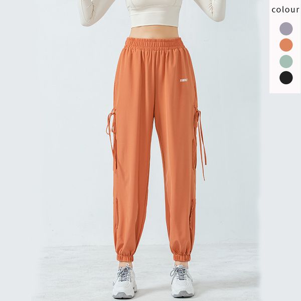 

2021 loose leisure sports pants women's toe binding small foot training running pants fitness yoga fitness pants, Gray