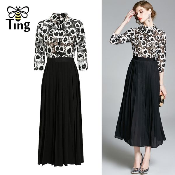 

vintage elegant self portrait lace midi long party dress black summer vestido haut talla grande church 210513, Black;gray