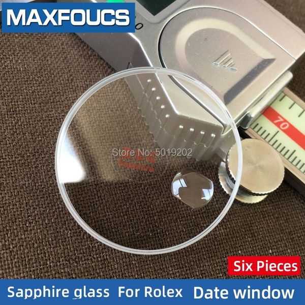 

repair tools & kits flat sapphire date window watch glass fits for with the replacement accessories 6 pieces suit