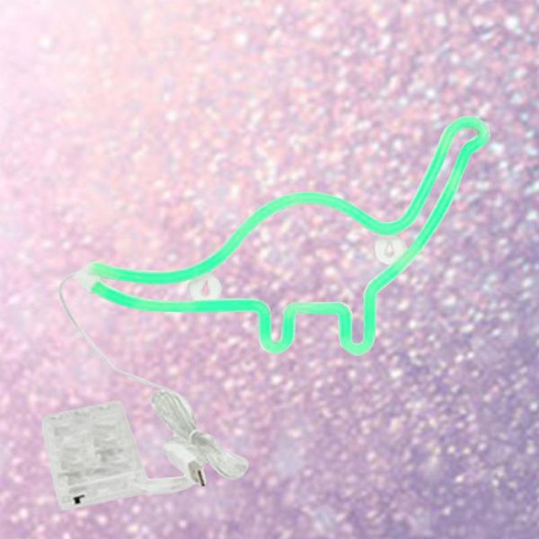 

shape design neon sign light room wall decorations home led night ornament(gj-dinosaur green,without baterry strips