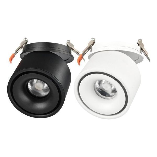 

downlights dimmable10w15w cob ceiling recessed downlight cut hole 90mm 360degree rotatable 90degree foldable led spot light indoor lighting