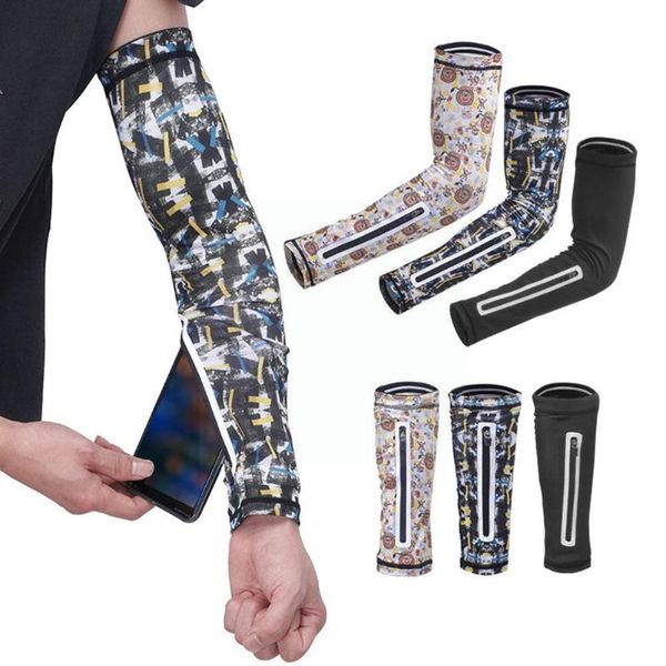 

five fingers gloves sleeve sunscreen summer sports running arm cycling mittens hand sun protection uv bag bicycle protector l f5j8, Blue;gray