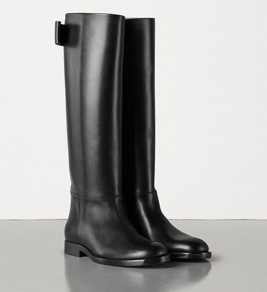 

boots women knee high soft pu leather flat fashion winter comfortable warm fur woman long shoes, Black