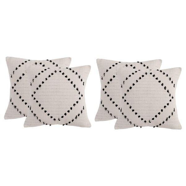 

pillow case bohemian throw covers set of 4 modern cotton woven decorative cases,square 18x18 inch cases