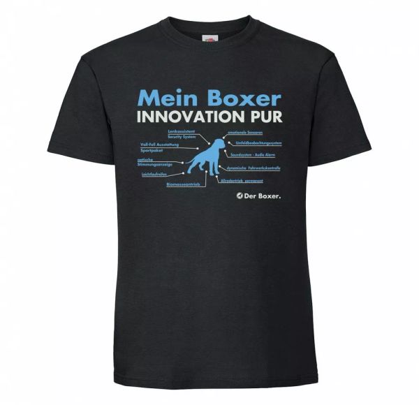 

boxer t-shirt innovation dog motif german german, White;black